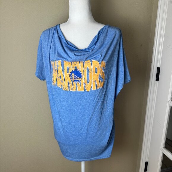 New NWT Golden State Warriors NBA Drape Neck Top T Shirt Size Small - Picture 2 of 9